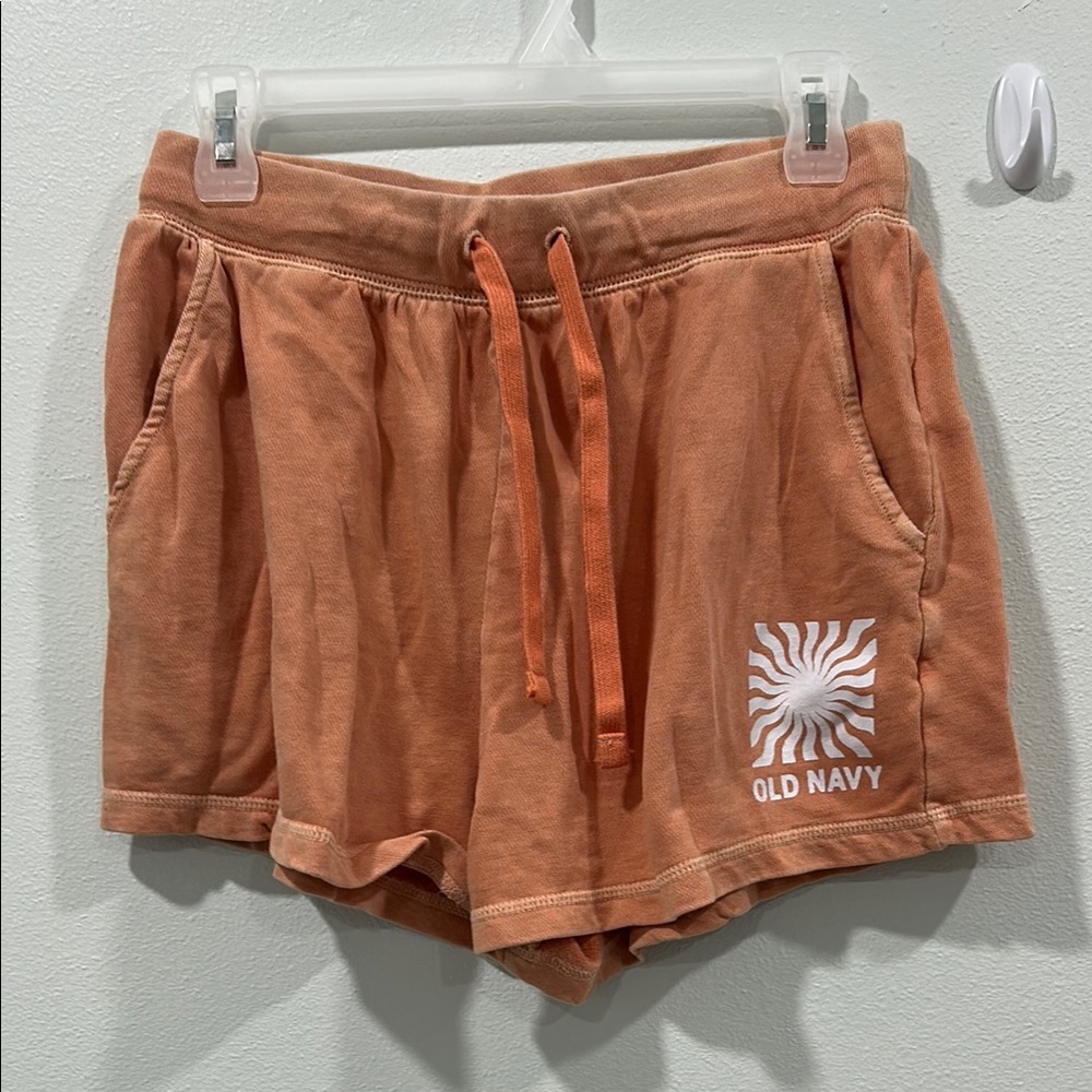 Old Navy Orange Athletic Shorts with Elastic Waistband